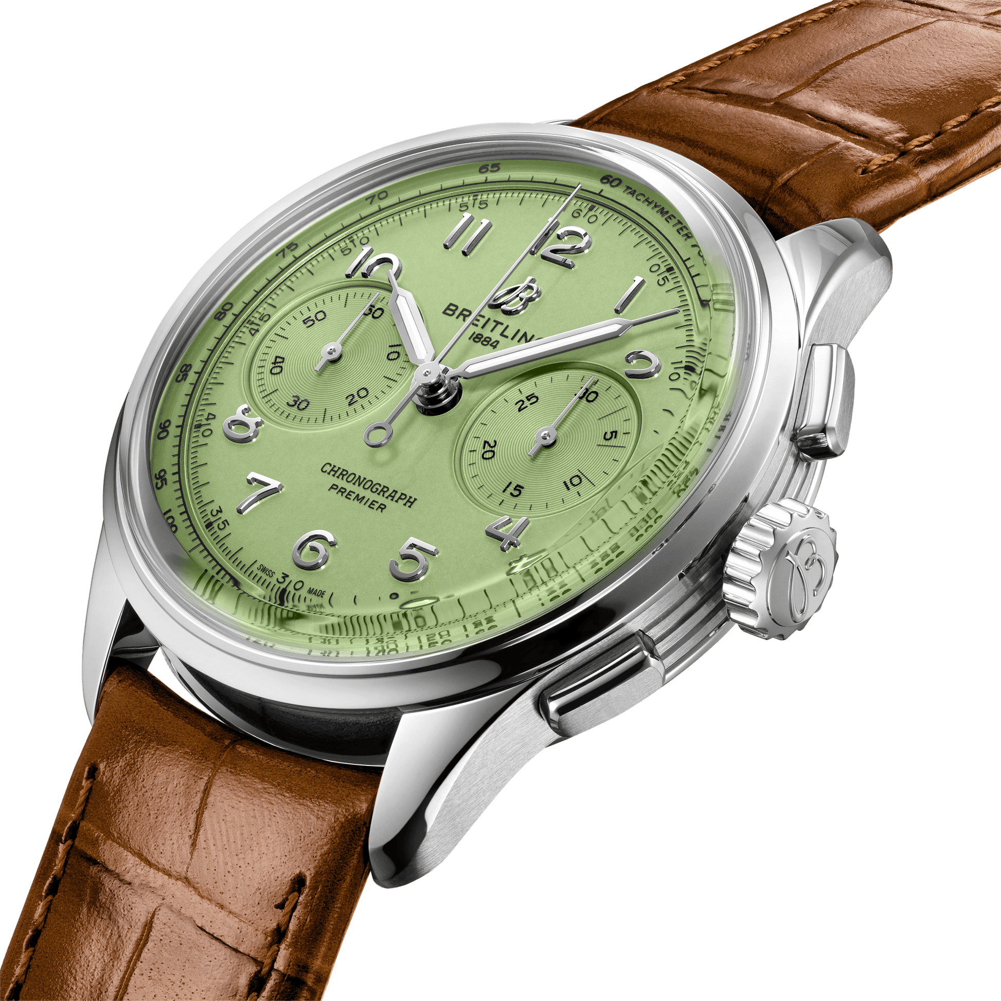 Breitling Premier B09 Chronograph Mint Green Dial Men 40mm