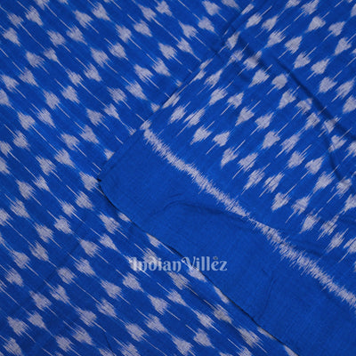 Blue Sambalpuri Odisha Ikat Cotton Fabric