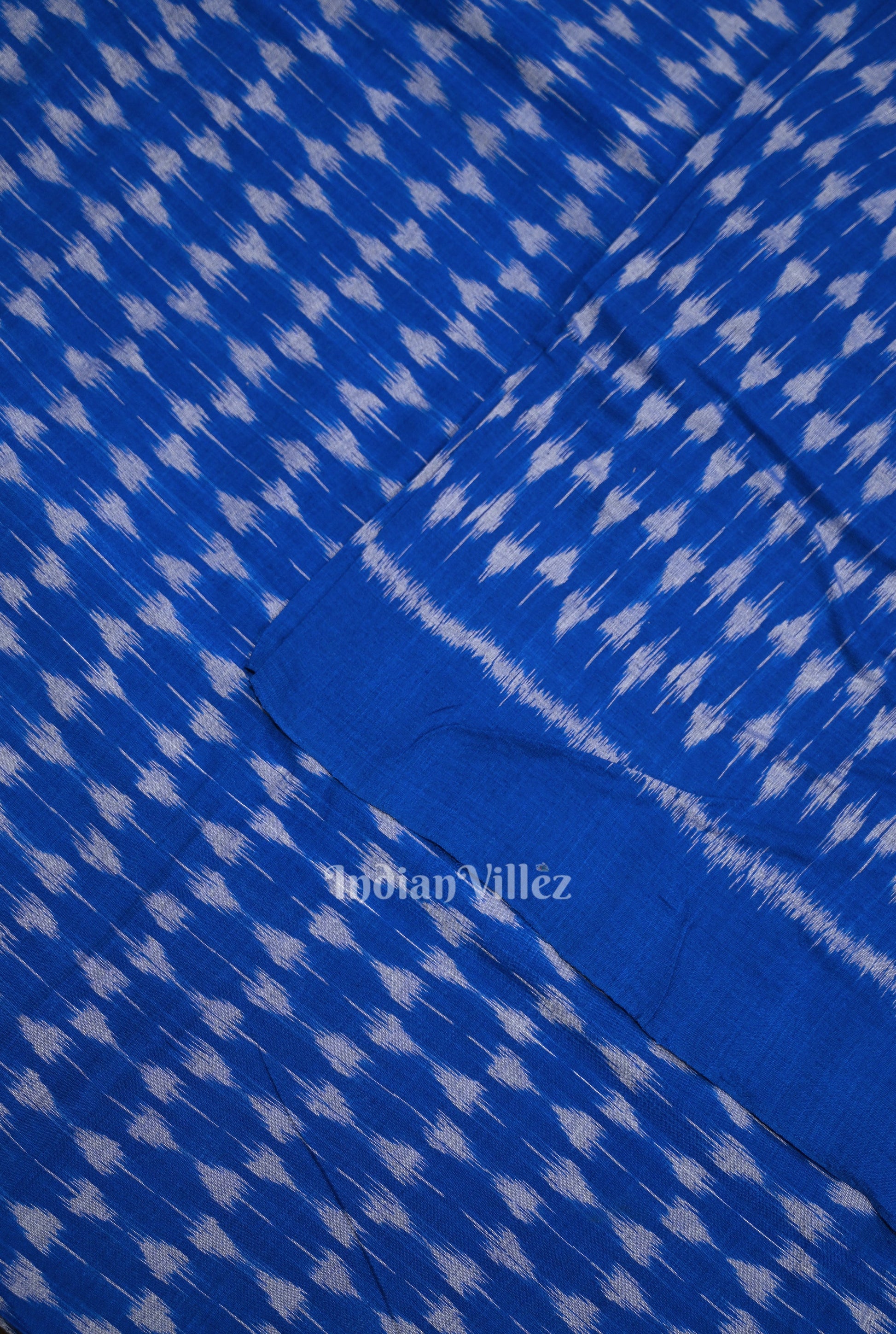 Blue Sambalpuri Odisha Ikat Cotton Fabric