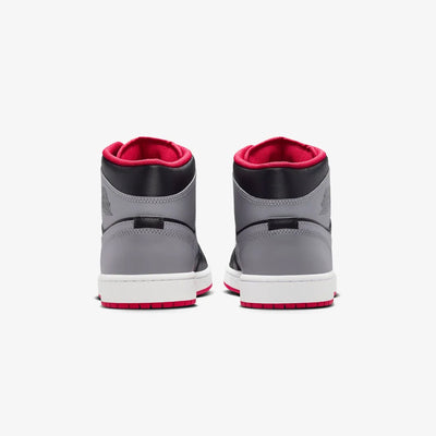 Jordan | AIR JORDAN 1 MID  { BLACK/CEMENT GREY-FIRE RED-WHITE