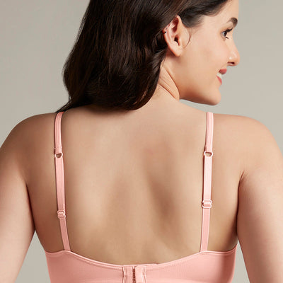 Daily Support Non Padded Non-Wired Cotton Bra - Impatiens Pink