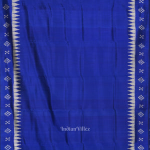 Indigo Blue Pasapali Border Odisha Ikat Contemporary Silk Saree