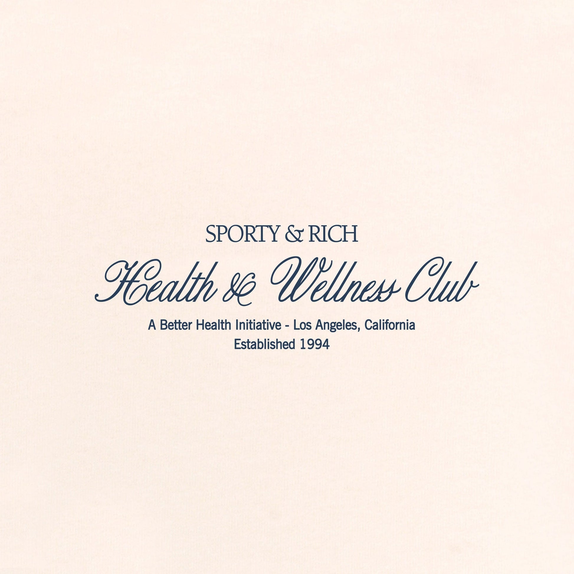 SPORTY & RICH | H&W CLUB T-SHIRT { CREAM/NAVY