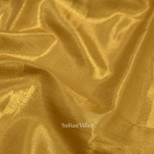 Golden Yellow Pure Kanjivaram Tissue Silk Saree