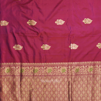 Purple Dual Meenakari Pure Banarasi Katan Silk Saree