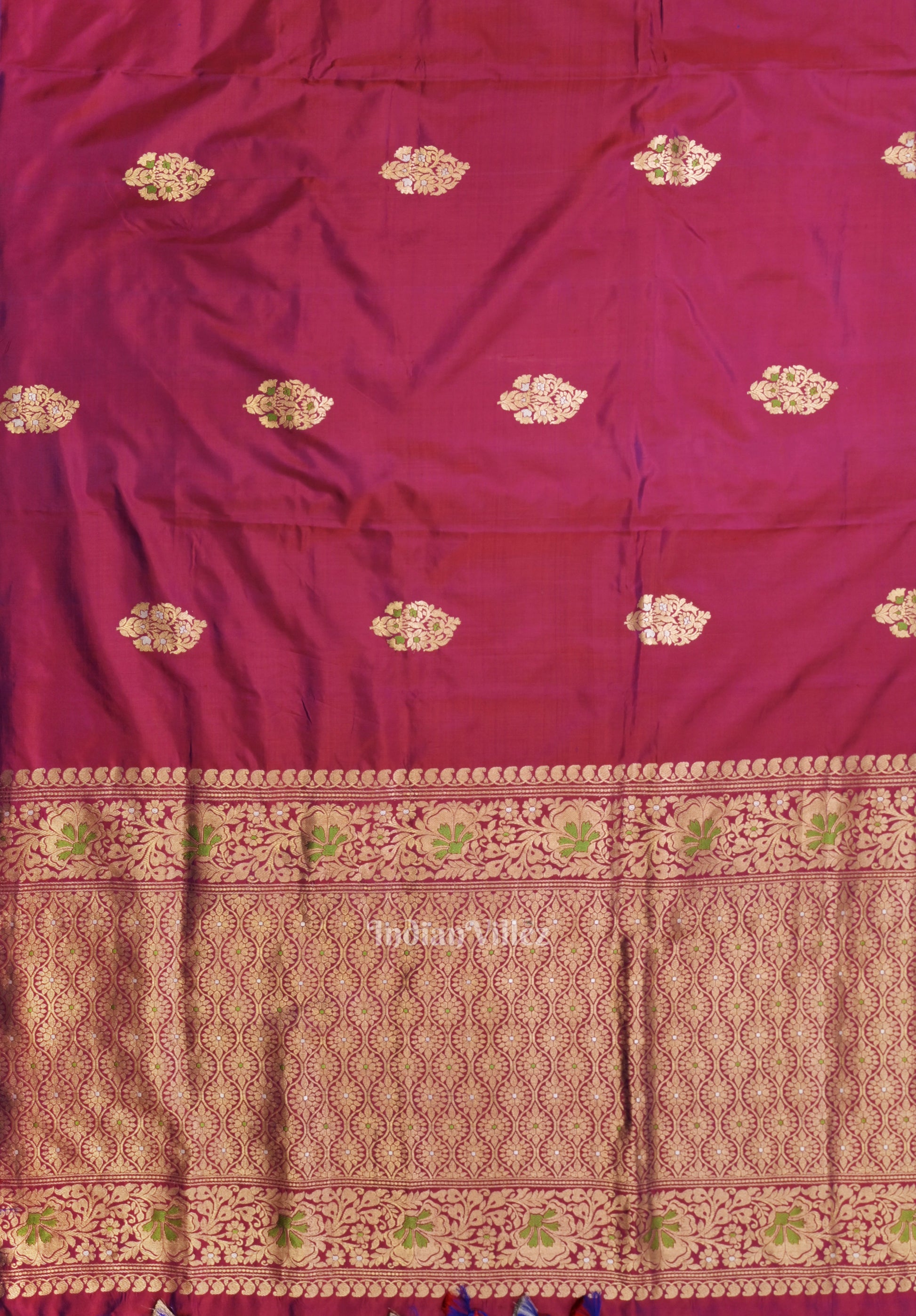 Purple Dual Meenakari Pure Banarasi Katan Silk Saree