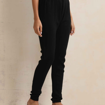 trueBrowns Black Woollen Leggings