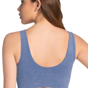 All Day Lounge Non-padded & Non-wired Bra - Blue Marl