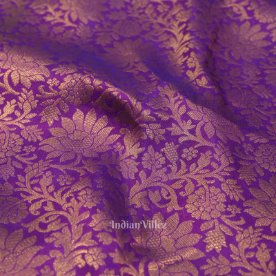 Blue With Golden Pure Kanjivaram Silk Saree