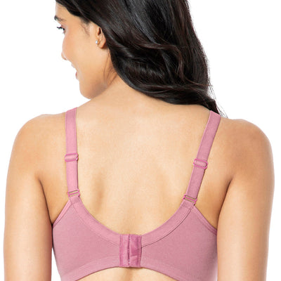 Cotton Chic Support Solid Non Padded Non-Wired Bra - Mesa Rose