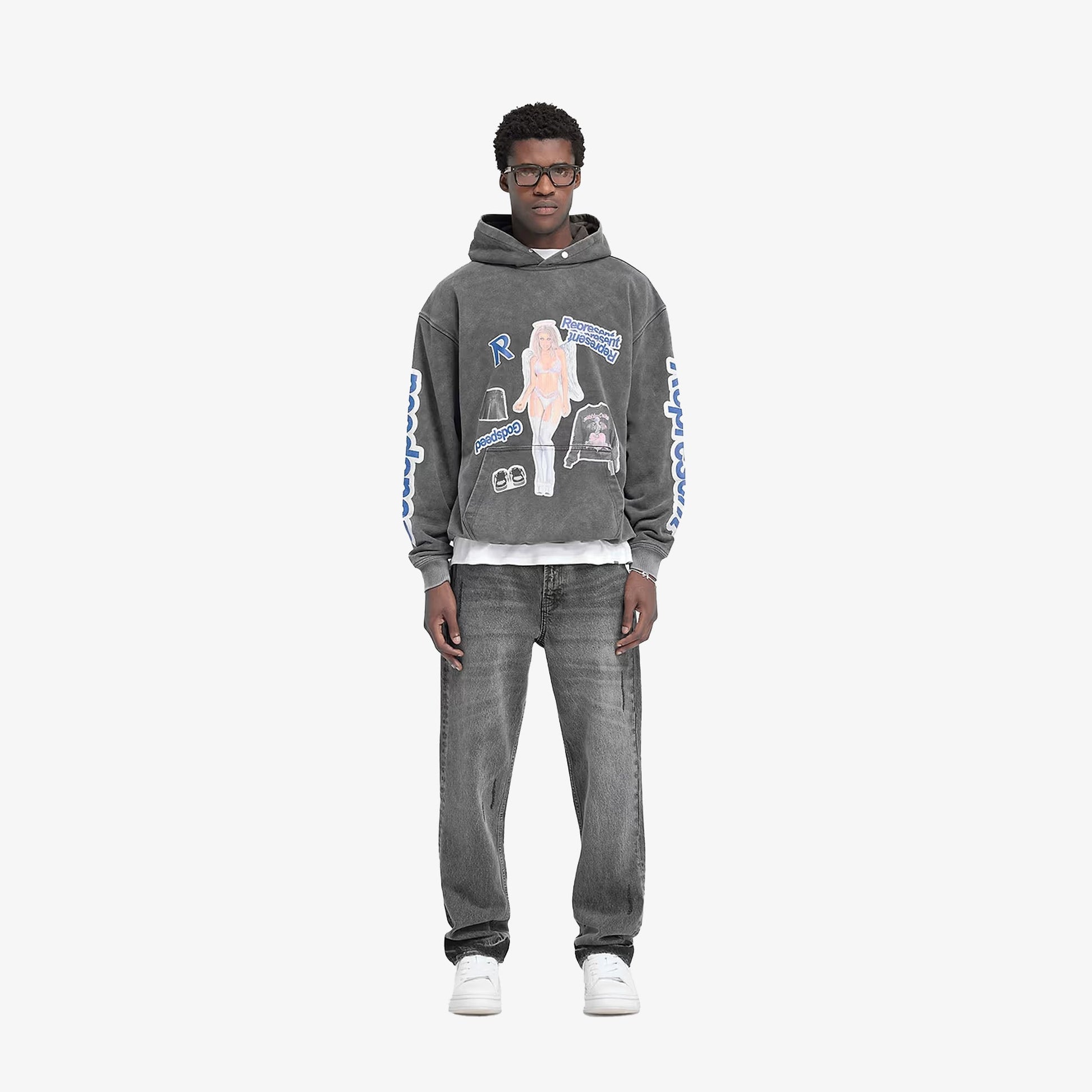 Represent | QUESTION YOUR INNOCENCE HOODIE { VINTAGE GREY