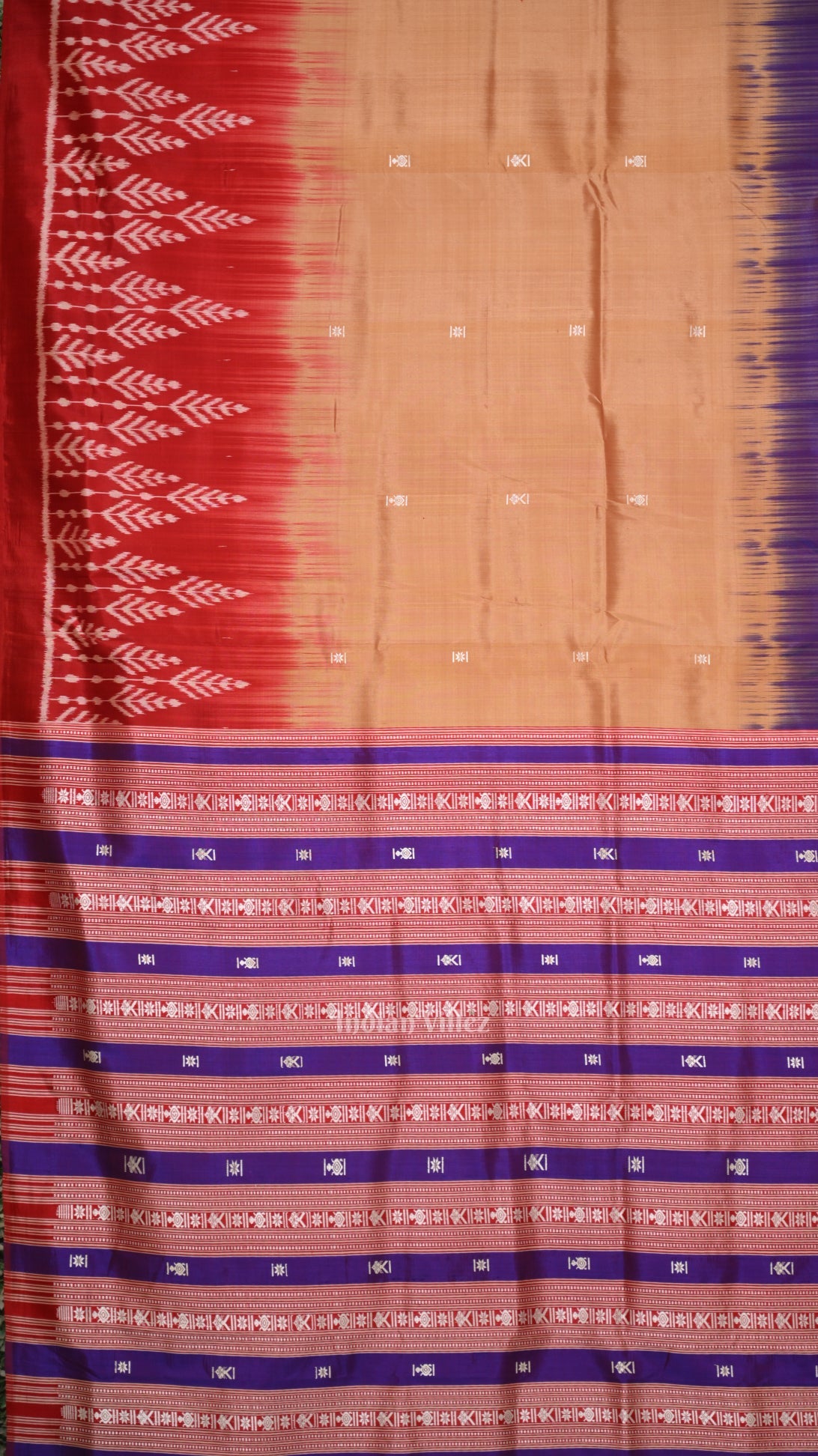 Cream With Multi Color Buti Design Odisha Ikat Contemporary Designer Saree