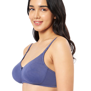 All Day Comfort Non-padded & Non-wired Bra - Crown Blue
