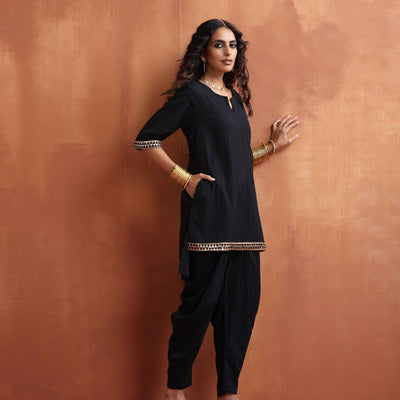 trueBrowns Black Cotton Co-ord Set