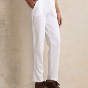 trueBrowns White Woollen Pants