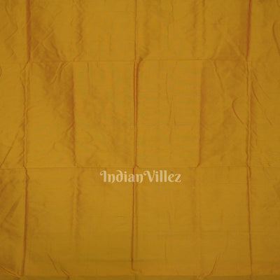Red Yellow Single Butta Design Odisha Ikat Bomkai Silk Saree