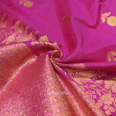 Purple Pink Designer Katan Banarasi Silk Saree