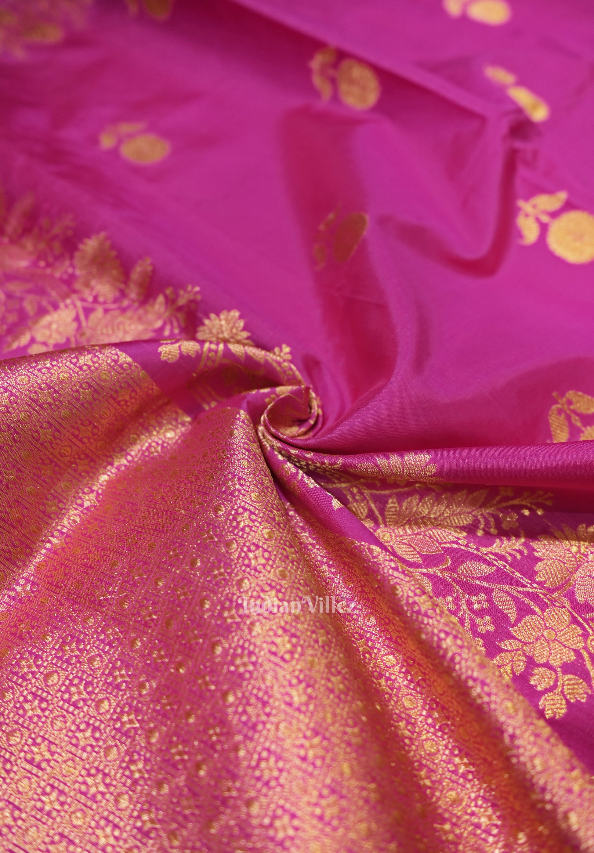 Purple Pink Designer Katan Banarasi Silk Saree