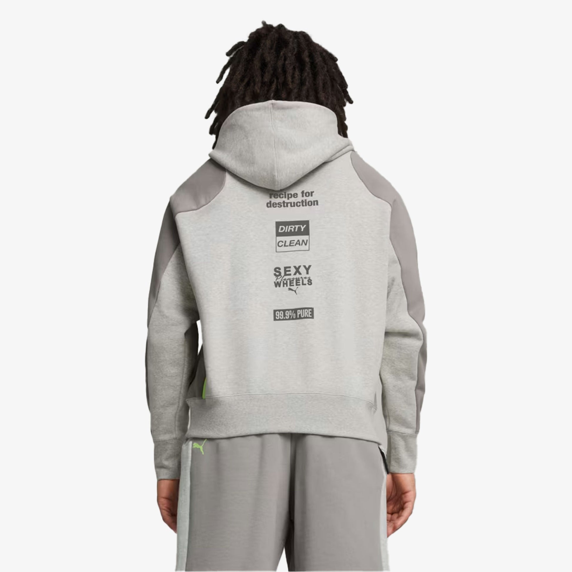 Puma | x PLEASURES HOODIE  { LIGHT GRAY HEATHER