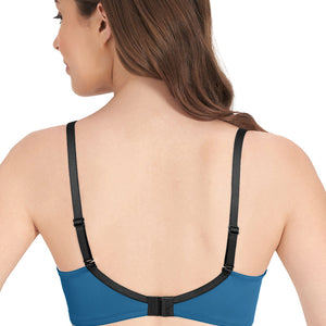 Smooth Dreams Padded Non-wired T-shirt Bra - Mykonos Blue