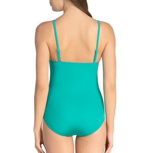 Straight Neck Swim Suit - Tropical Leafs