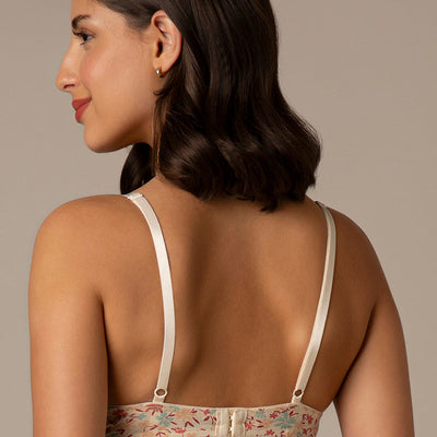Smooth Style Padded Non-Wired Cotton Bra - Daisy Print