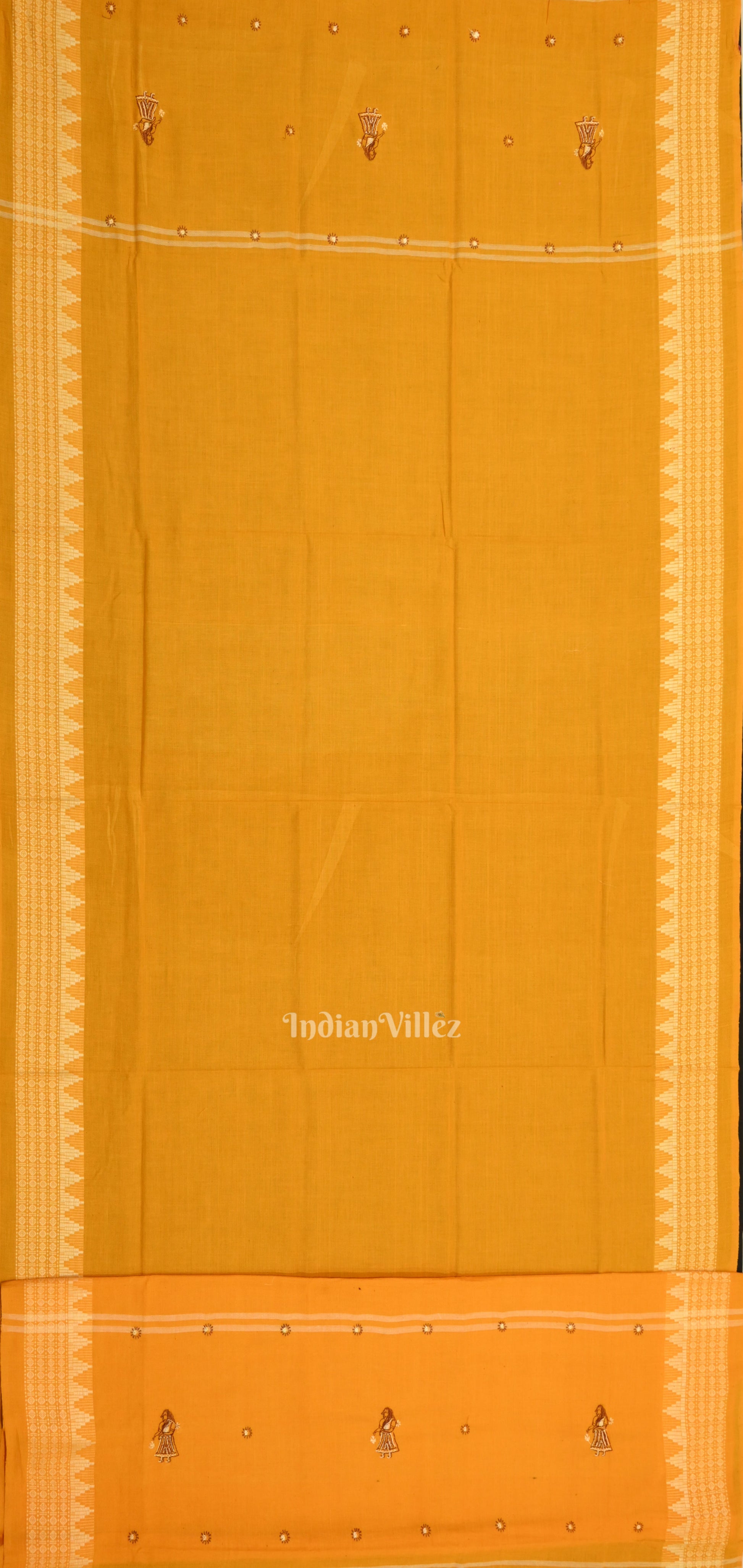 Maroon Yellow Doll Odisha Ikat Sambalpuri Cotton Dress set with Dupatta