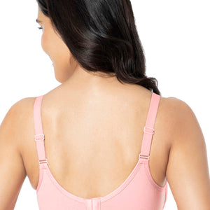 Cotton Smooth Back Solid Non Padded Non-Wired Support bra - Quartz