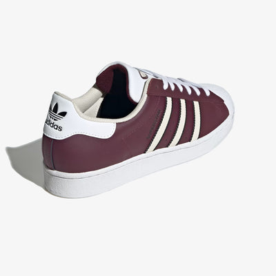 Adidas Originals | SUPERSTAR  { MAROON/WONDER WHITE/WHITE