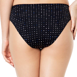 Smooth Charm Bikini Panty - Black Dot Print