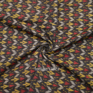 Multi Color Arrows Motif Sambalpuri Odisha Ikat Cotton Fabric