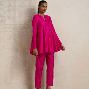 trueBrowns Pink Silk Co-ord Set