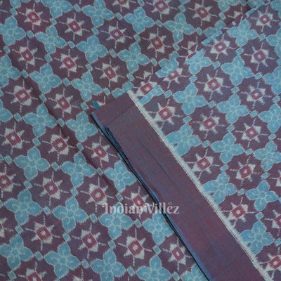 Blue Butterfly Theme  Sambalpuri Odisha Ikat Cotton Fabric