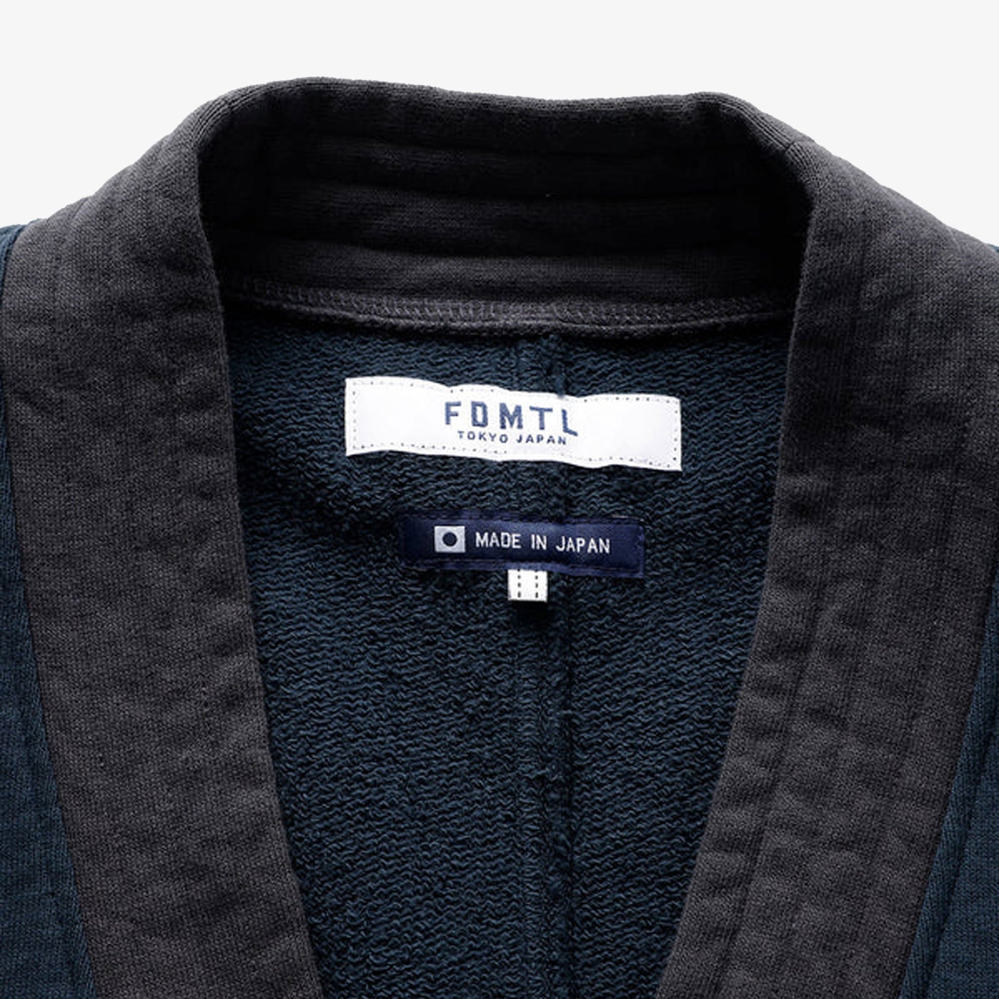 FDMTL | SWEAT S/S CARDIGAN  { NAVY