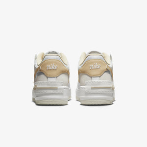 Nike | AIR FORCE 1 SHADOW  { SUMMIT WHITE/SESAME-WOLF GREY
