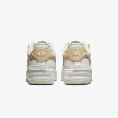 Nike | AIR FORCE 1 SHADOW  { SUMMIT WHITE/SESAME-WOLF GREY