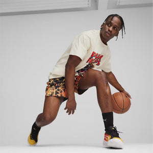 Puma | STRAIGHT FLAMES BASKETBALL SHORTS  { BLACK