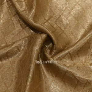 Pure Golden Zari  Floral Woven Tissue Banarasi Saree