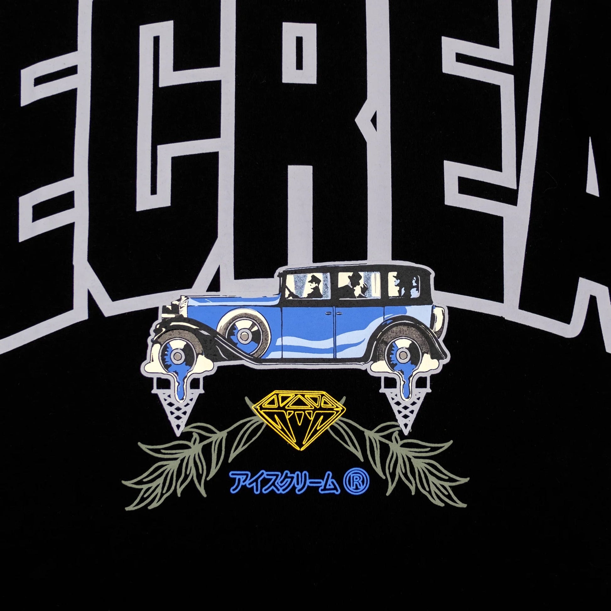 Icecream | COLLEGIATE S/S TEE { BLACK