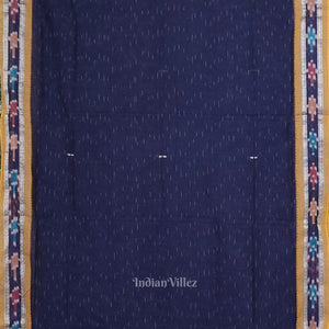 Indigo Blue Odisha Ikat Maniabandha Cotton Saree