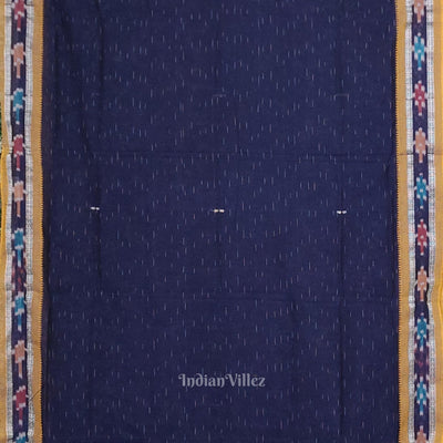 Indigo Blue Odisha Ikat Maniabandha Cotton Saree