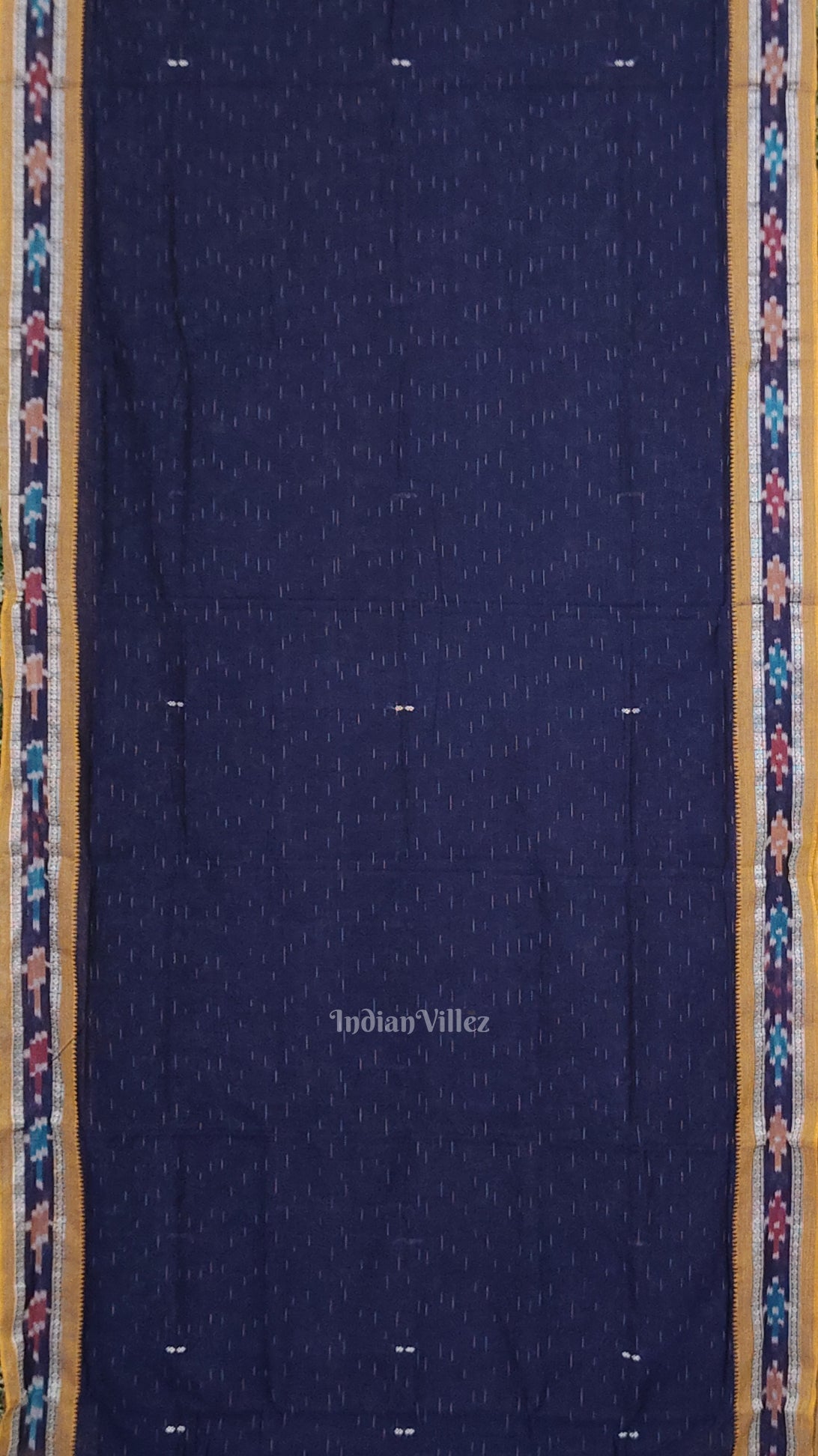 Indigo Blue Odisha Ikat Maniabandha Cotton Saree