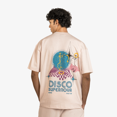 Superkicks | STARRY DISCO T-SHIRT  { PEACH