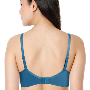 Smooth Charm Padded Non-Wired T-Shirt Bra - Blue Sapphire