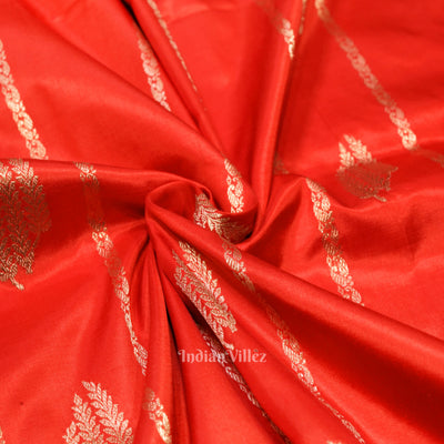 Red Banarasi Pure Katan Silk Saree