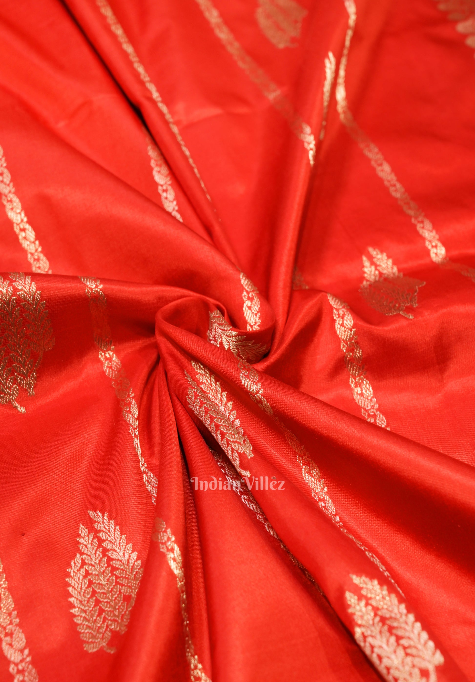 Red Banarasi Pure Katan Silk Saree