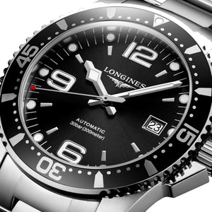 Longines Hydroconquest Sunray Black Dial Men 41mm