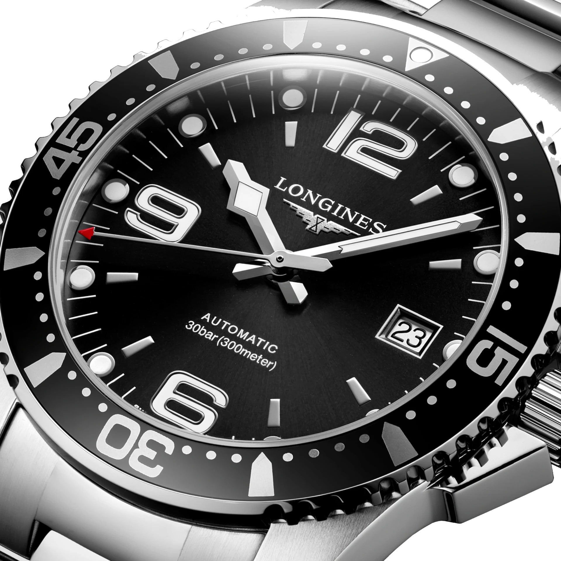 Longines Hydroconquest Sunray Black Dial Men 41mm
