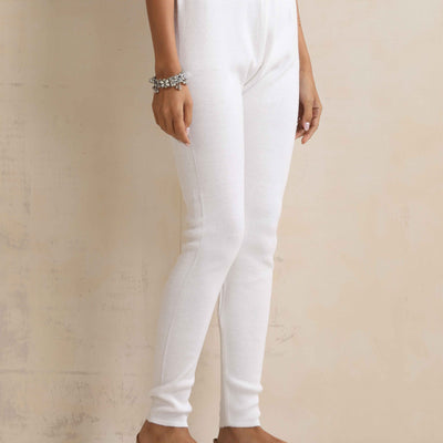 trueBrowns White Woollen Leggings