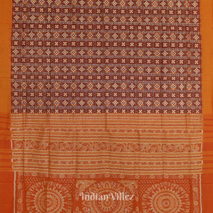 Red Pasapali Odisha Ikat Sambalpuri Silk Saree